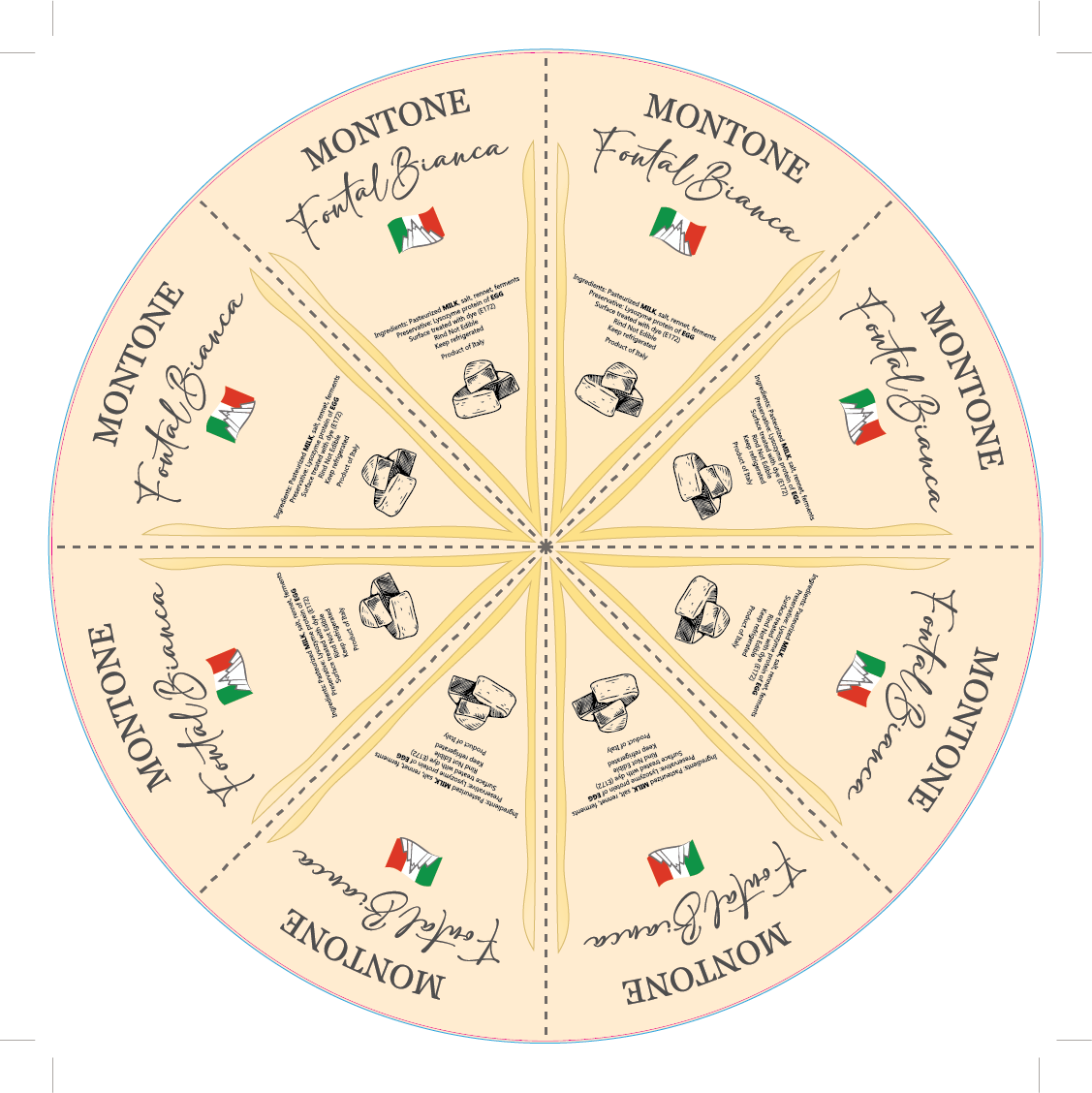 Fontina Fontal 1/4's Montone Zuercher & Co.